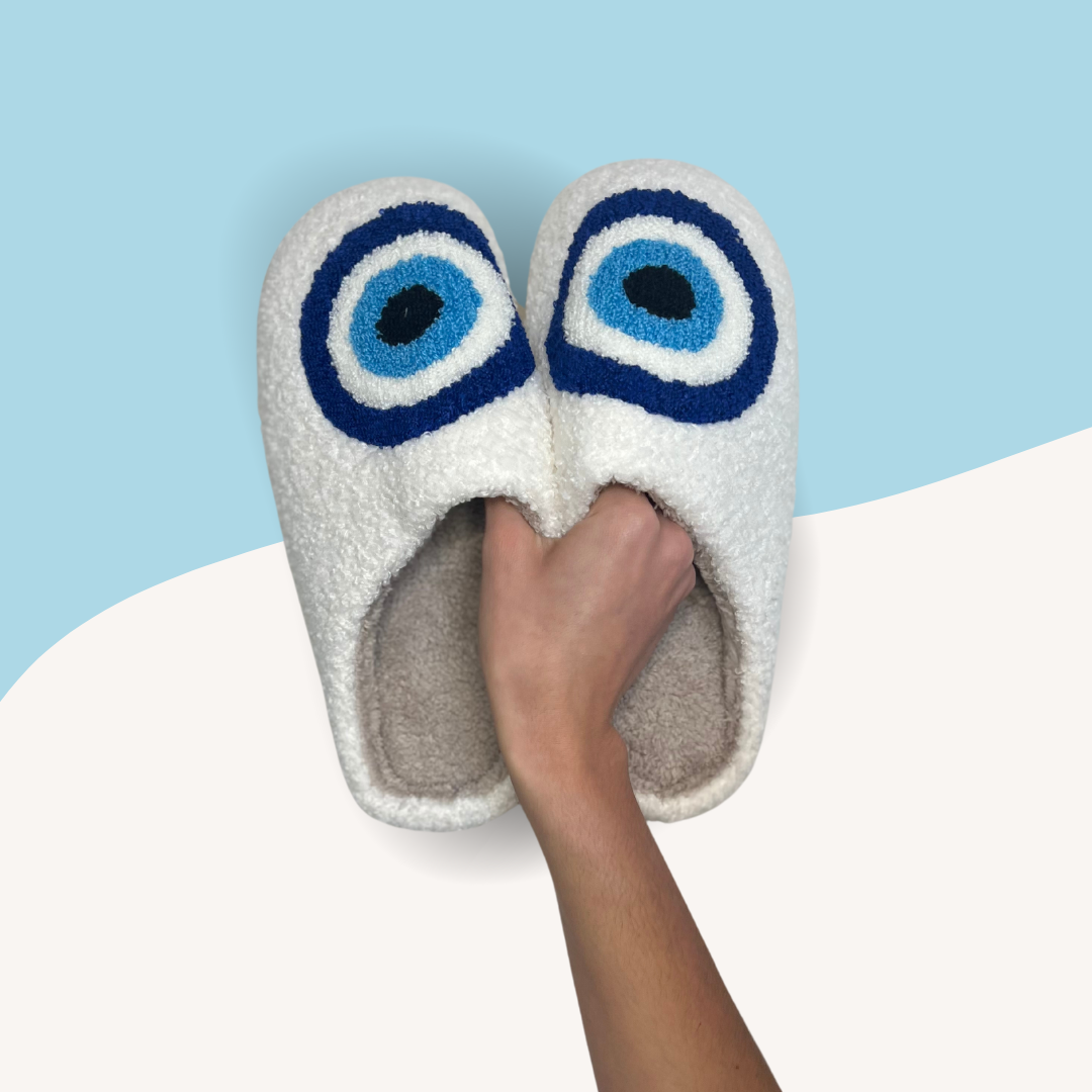 Evil Eye Plush Slippers