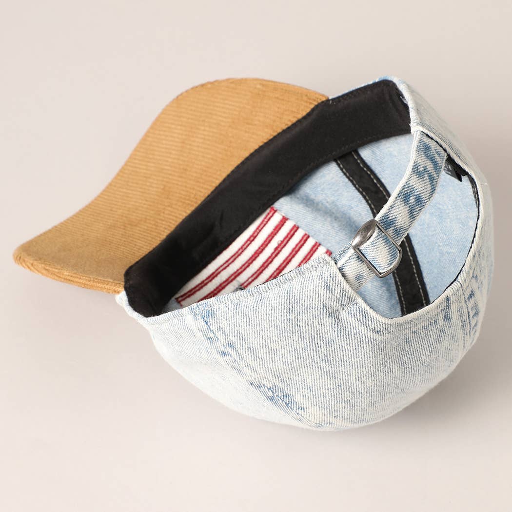 Two-Tone Stars & Stripes Embroidered Baseball Cap