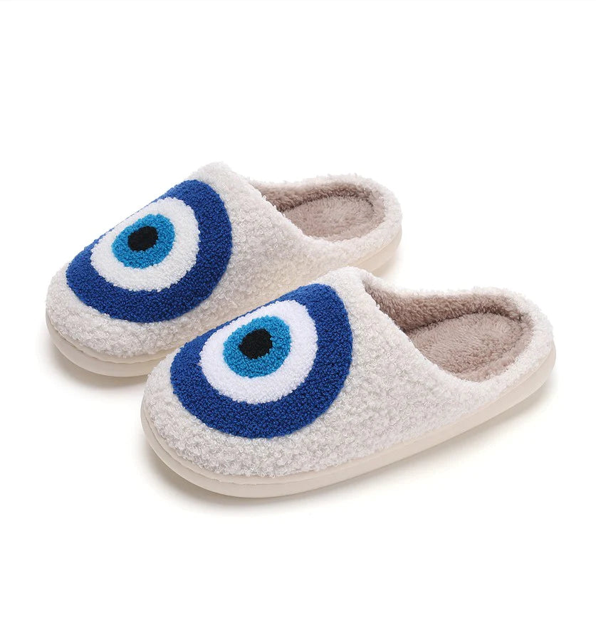 Evil Eye Plush Slippers